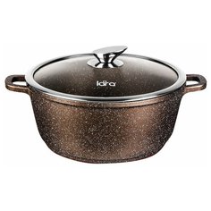 Кастрюля с мраморным покрытием и толстым индукционным дном 22 см. LARA