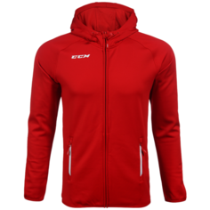 Толстовка CCM Full Zip Hood SR взрослая(XL / красный/XL)