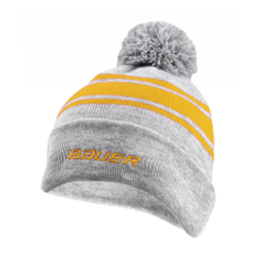 Шапка BAUER New Era Team Stripe Pom(серо-желтый) Бауэр