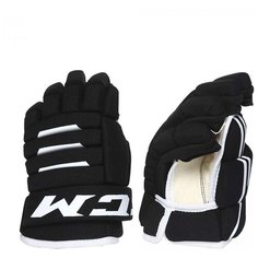 Перчатки хоккейные ССМ 4 Roll 2 JR подростковые(12 / черные/12) CCM