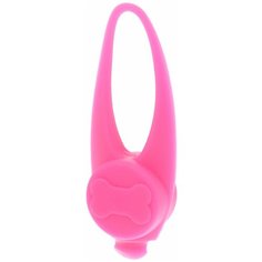 Маячок на ошейник силиконовый Косточка V.I.Pet, розовый (1 шт) Zoo One