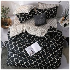 Комплект постельного белья Grazia-Textile 2-СПАЛЬНЫЙ Black Wave, Сатин, наволочки 70x70 2 шт.