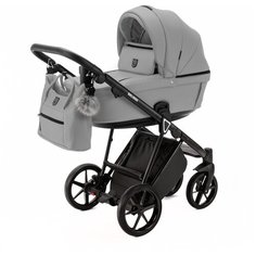 Коляска универсальная Adamex Belissa Deluxe 2 в 1, SA-3 - светло-серая кожа