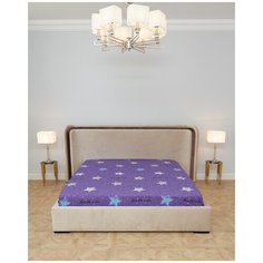 Простыня обычная, Поплин; "Всё себе"; Звездная аллея; Размер: Евро