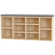 Обувница банкетка тумба для обуви Дуб сонома / Шоколад 1042х500х295 Letta