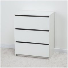Комод Jazz 3 ящика Белый 600х733х354 Letta