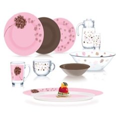 Столовый набор СТЕЛЛА ПИНК 46 предметов Luminarc