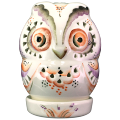 Семикаракорский фаянс Подсвечник "Сова" Аксинья