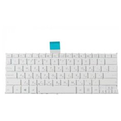 Клавиатура для ноутбука Asus X200CA, X200, X200L, X200LA, X200M, X200MA, F200, S200, R202, мал. Ентер, белая без рамки