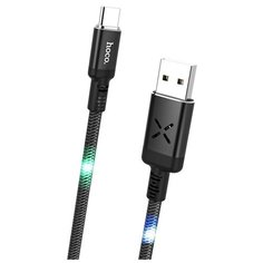 USB Кабель Type-C, HOCO, U63, Подсветка от звука, черный