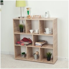 Стеллаж книжный Ультра с открытыми полками Дуб сонома 978х1001х304 Letta