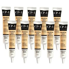 Esthetic House Несмываемая сыворотка для волос с протеинами шёлка CP-1 Premium Silk Ampoule, 20 мл, 10 шт.