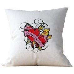 Подушка Студия Белка "Ink Fected Love" 40х40 лен