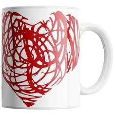 Кружка Студия Белка "С днем всех влюбленных сердце" белая