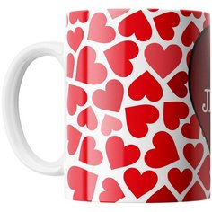 Кружка Студия Белка "Я люблю тебя сердечки" белая