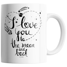 Кружка Студия Белка "Love you to the moon and back" белая