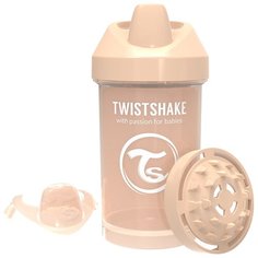 Поильник Twistshake Crawler Cup 300 мл. Пастельный бежевый (Pastel Beige). Возраст 8+m. Арт. 78277