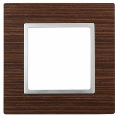 ЭРА 14-5301-10 ЭРА Рамка на 1 пост, дерево, Эра Elegance, венге+алюм (10/50/1800) ERA