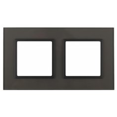 ЭРА 14-5102-32 ЭРА Рамка на 2 поста, стекло, Эра Elegance, серый+антр (5/50/1200) ERA