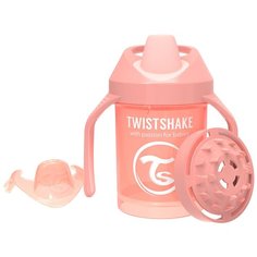 Поильник Twistshake Mini Cup 230 мл. Пастельный персиковый (Pastel Peach). Возраст 4+m. Арт. 78318