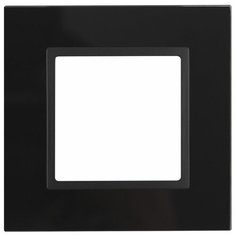 ЭРА 14-5101-05 ЭРА Рамка на 1 пост, стекло, Эра Elegance, чёрный+антр (10/50/1500) ERA