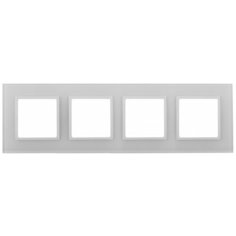 ЭРА 14-5104-01 ЭРА Рамка на 4 поста, стекло, Эра Elegance, белый+бел (5/25/900) ERA