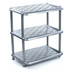 Этажерка универсальная пластиковая с 3 секциями (48х31х56 см), цвет металлик Best Home