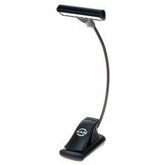 K&M 12247-000-55 Подсветка для нот на прищепке, 8 LED, питание от 3 батареек ААА, чёрная, в комплекте чехол