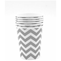 Стакан бумажный ЗигЗаг Серебро 6 шт Творческий центр Сфера