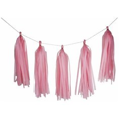 Гирлянда тассел светло-розовая Сфера