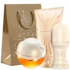 Подарочный Набор INCANDESSENCE AVON. Подарочный пакет, Парфюмерная вода 50 мл, Лосьон для рук 50 мл, Шариковый дезодорант антиперспирант 50 мл.