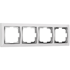 W0041901/ Werkel Рамка на 4 поста Snabb (белый/хром) Веркель