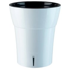 Горшок Santino с автополивом Dali-dea, 14.7 x 17 см белый/черный