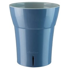 Горшок Santino с автополивом Dali-dea, 12.5 x 14.5 см дымчатый синий/серый