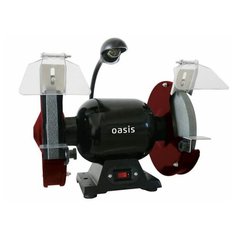 Станок заточной, 200мм, 400Вт, ф200/32х20мм, 2950/мин, 9,5кг подсветка Oasis