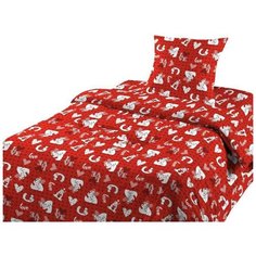 Детское постельное белье Шуйская бязь мишки на красном ясли (в детскую кроватку) Iv Selena