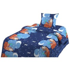 Детское постельное белье Шуйская бязь кот на крыше ясли (в детскую кроватку) Iv Selena