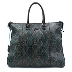 10041 Gabs Сумка Gabs Week plus sz M Fantasy Ice+nappa black python green tone