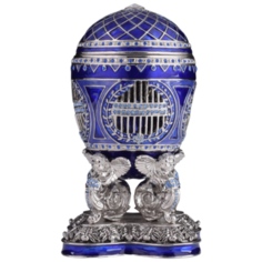 Пасхальное декоративное интерьерное яйцо в стиле Фаберже (Faberge Egg). Лимитированная серия из 250 штук с индивидуальным номером и сертификатом. Сувенирная универсальная шкатулка для ювелирных украшений, бижутерии, мелочей. Коллекционная фигурка, ста Keren Kopal