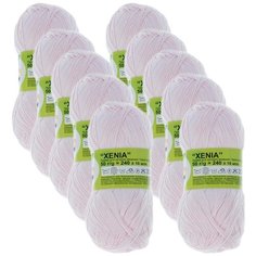 Пряжа Alpina Xenia, 100 % хлопок, 50 г, 240 м, 10 шт., №158 бл.розовый