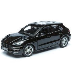 Bburago Машинка металлическая Porsche Macan, 1:24, чёрный