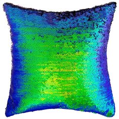 Подушка декоративная SANTALINO 40х40 см бурлеск, 100% пэ, синий-серый (850-876-3)