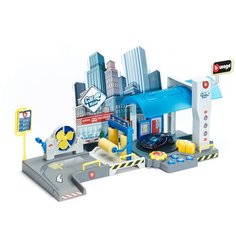 Bburago Street Fire Игровой набор Автомойка, с синей машинкой