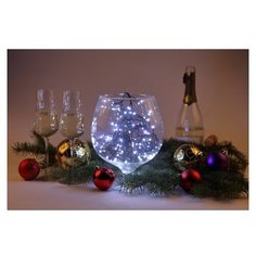 ENIN - GC ЭРА Гирлянда LED Нить Мишура 3,9 м зеленый провод, холодный свет, 220V ERA