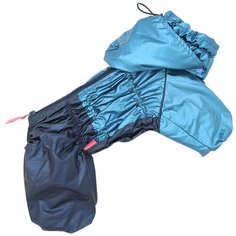 FOR MY DOGS дождевик для собак синий металлик для мальчиков 430SS-2020 M (14)