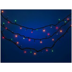 Электрогирлянда Snowmen новогодняя, наружная, гидроизоляция, 300 лампочек, многоцветная, 14,95 м + 5 м (Е50547)