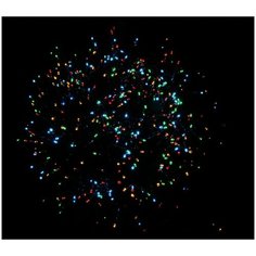 Электрогирлянда Snowmen новогодняя, 180 лампочек, многоцветная, 8 функций, зелёный кабель, 8,95 м + 1,5 м до розетки (Е96502)