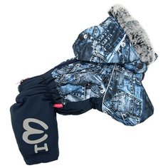 FOR MY DOGS комбинезон для собак синий для мальчиков FW689-2019 M (20)