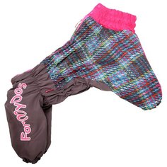 FOR MY DOGS комбинезон для собак серо/розовый для девочек FW760-2019 F (A2)