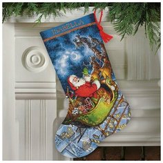 Dimensions Набор для вышивания Santas Flight Christmas Stocking (Полет Санты) 08923
